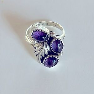 Amethyst & Sterling Ring